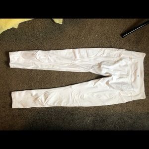Lululemon white leggings -full length with pockets